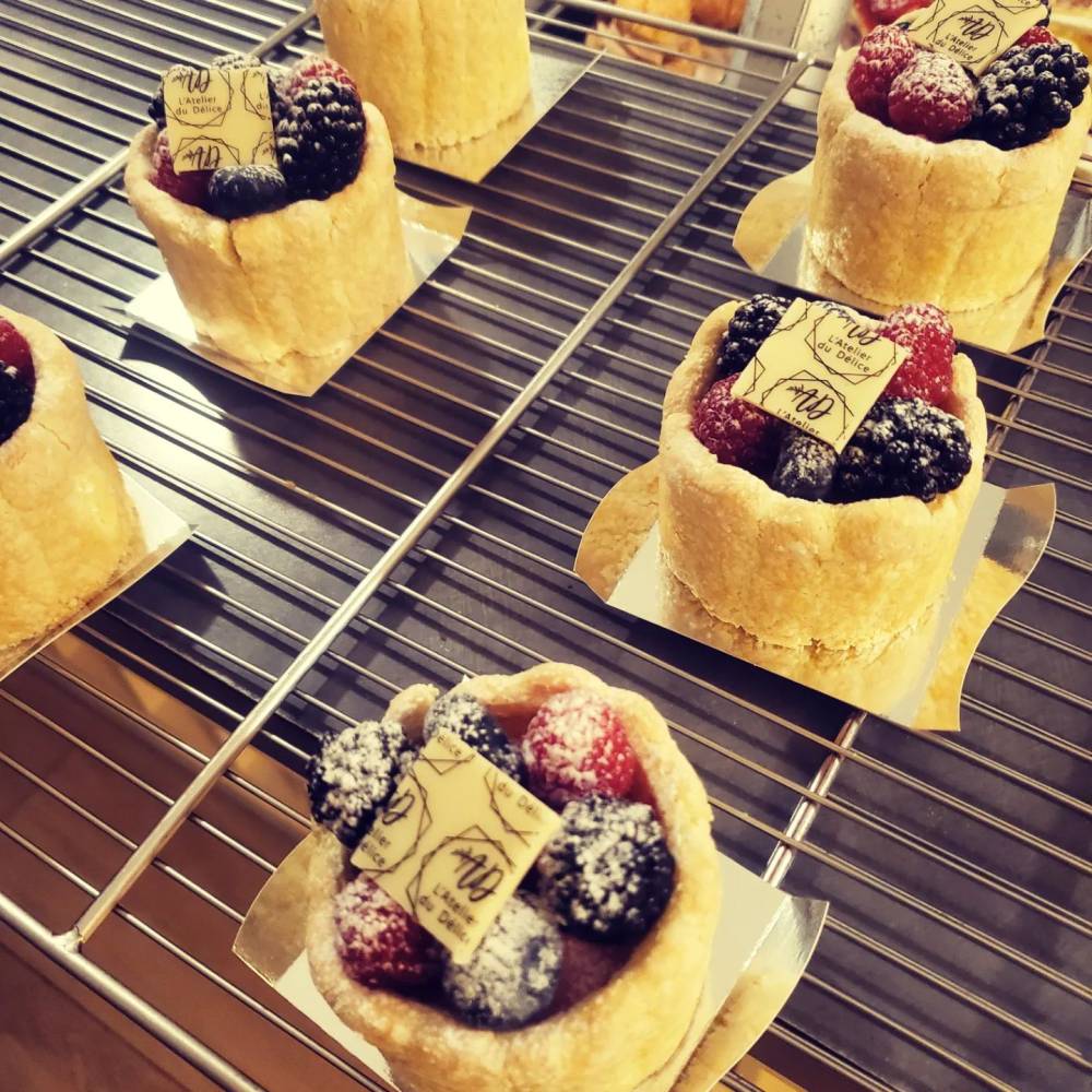 entremets individuels aux fruits rouges