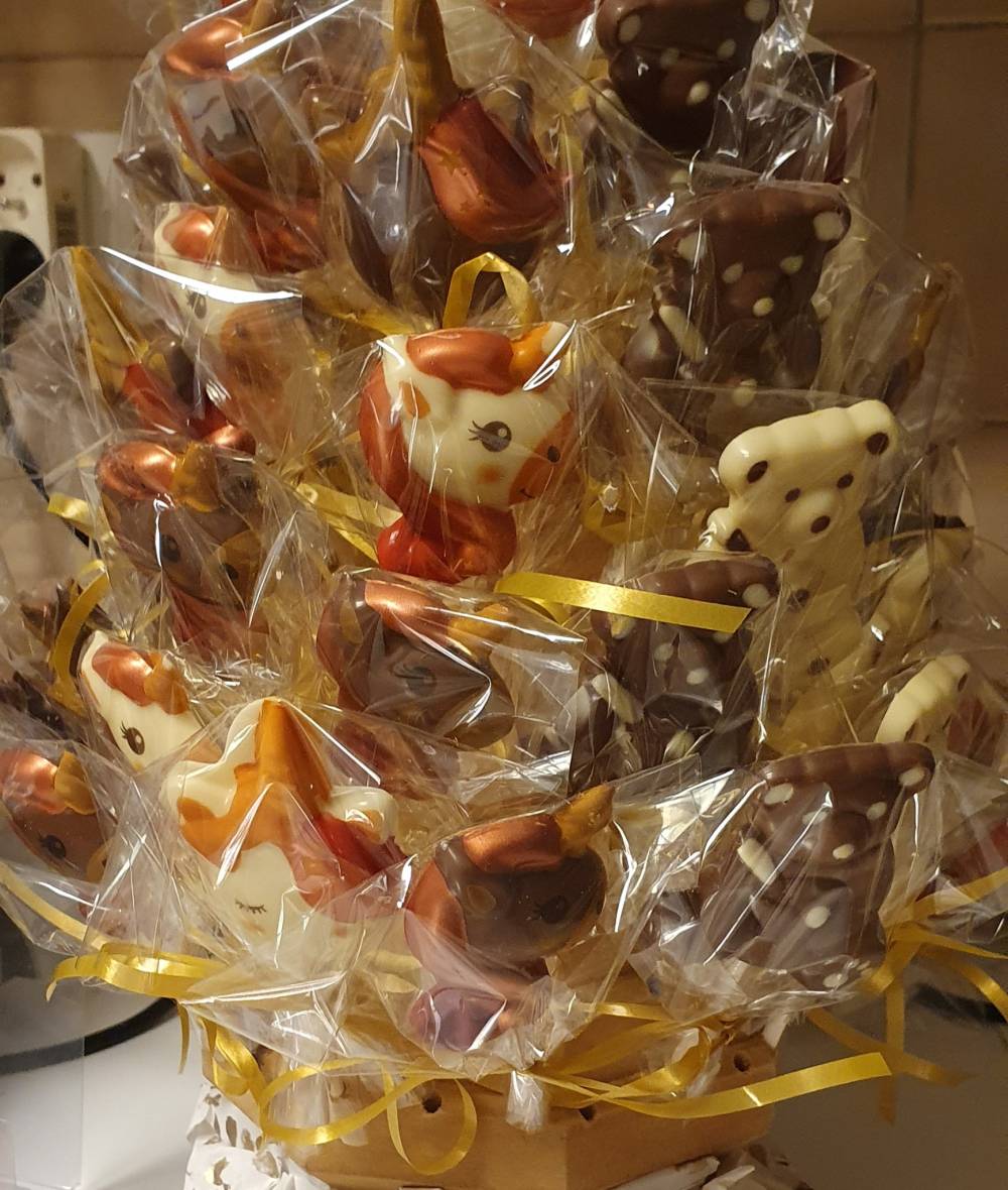 sucettes en chocolat